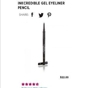 🔥NWT Inkcredible waterproof gel eyeliner pencil🔥